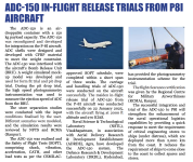 ADC-150 IN-FLIGHT RELEASE TRIALS FROM P8I AIRCRAFT