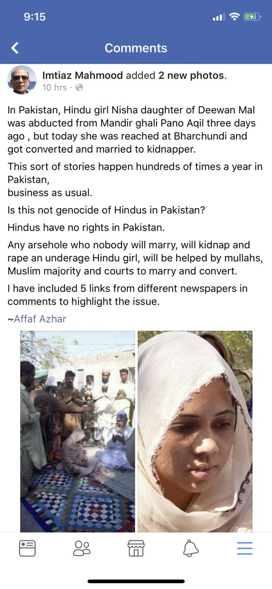 This Islamo-fascism against #Hindu women in #Pakistan, only idiotic and farcical liberals, wil...jpg