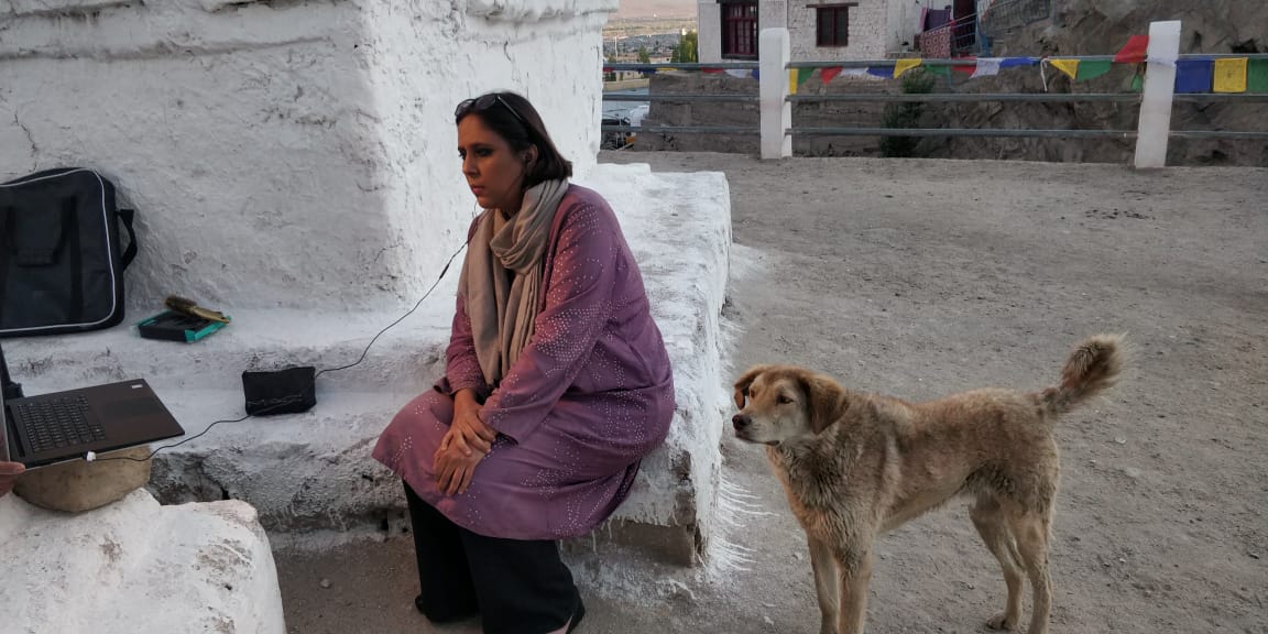 barkha dutt on Twitter: Welcome to my 'Studio' Day 95. Setting up at  ground zero in Ladakh and had a little furry fella for company. #OnTheRoad…  https://t.co/8iXQziBmn2