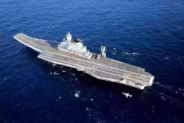 INS Vikramaditya In the ocean