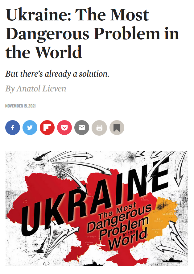 Nation: Ukraine: The Most Dangerous Problem in the World