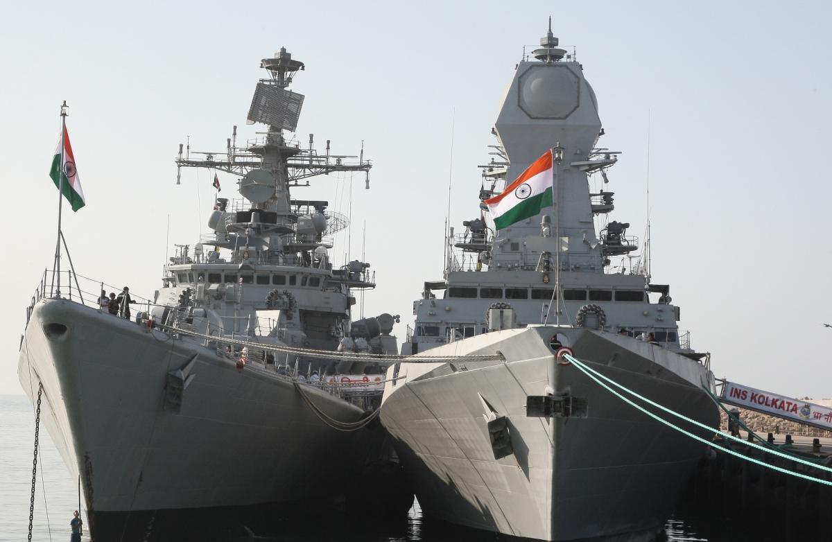 INS_Kolkata_and_INS_Delhi_alongside_at_Porbandar.jpg